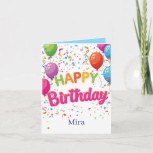Personalized Happy Birthday Card