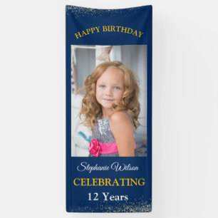 Personalized Happy Birthday Photo Celebration Banner
