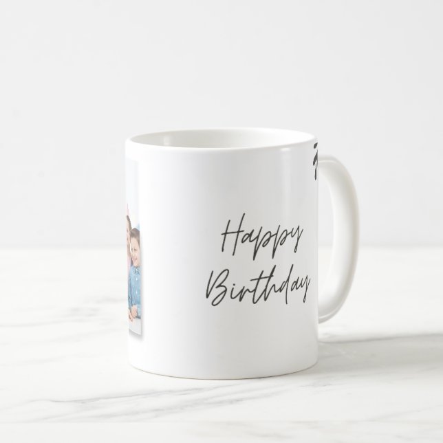 Personalized Happy Birthday Photo Mug | Custom Pic (Front Right)