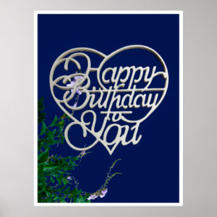 Personalized Happy Birthday to You  Wood Toppers Poster