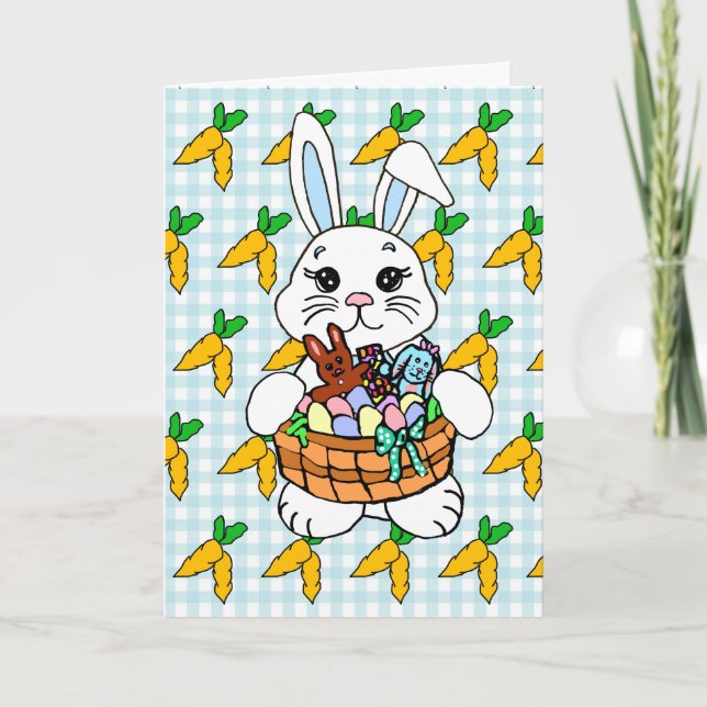 Personalized Happy Easter and Deviled Eggs Recipe Card (Front)