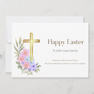 Personalized Happy Easter Christian Card 