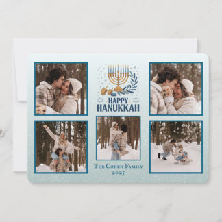 Personalized Happy Hanukkah Card with 5 Photos