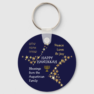 Personalized HAPPY HANUKKAH Key Ring