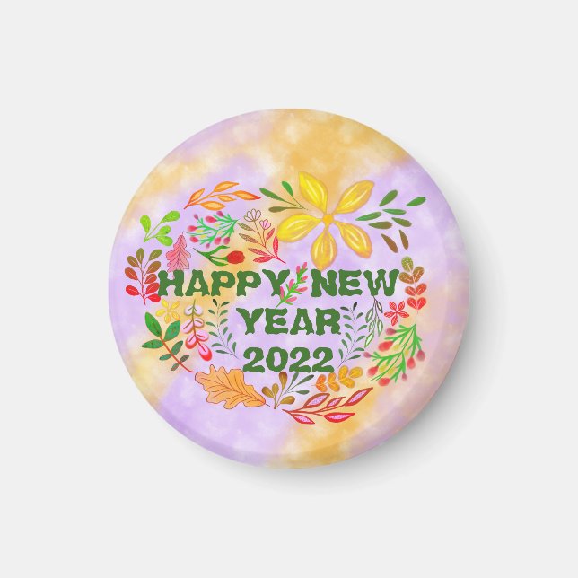 PERSONALIZED HAPPY NEW YEAR 2022 MAGNET (Front)