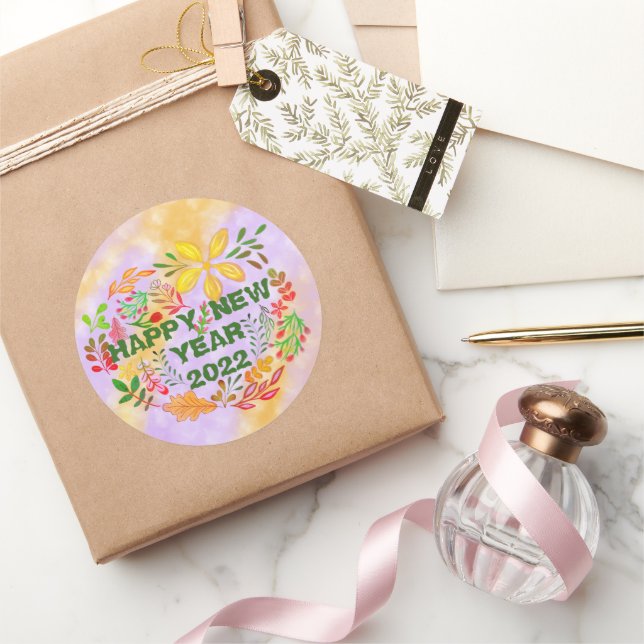PERSONALIZED HAPPY NEW YEAR 20XX CLASSIC ROUND STICKER (Gifting)