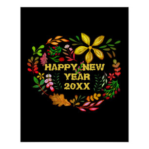 PERSONALIZED HAPPY NEW YEAR 20XX POSTER