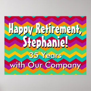 Personalized Happy Retirement Banner Poster