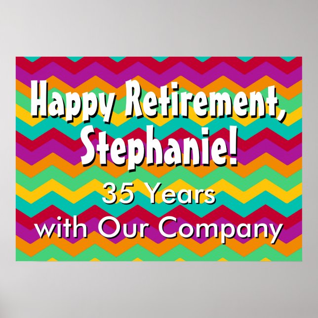 Personalized Happy Retirement Banner Poster (Front)