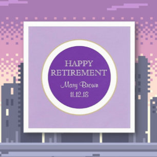 Personalized Happy RETIREMENT  paper napkin