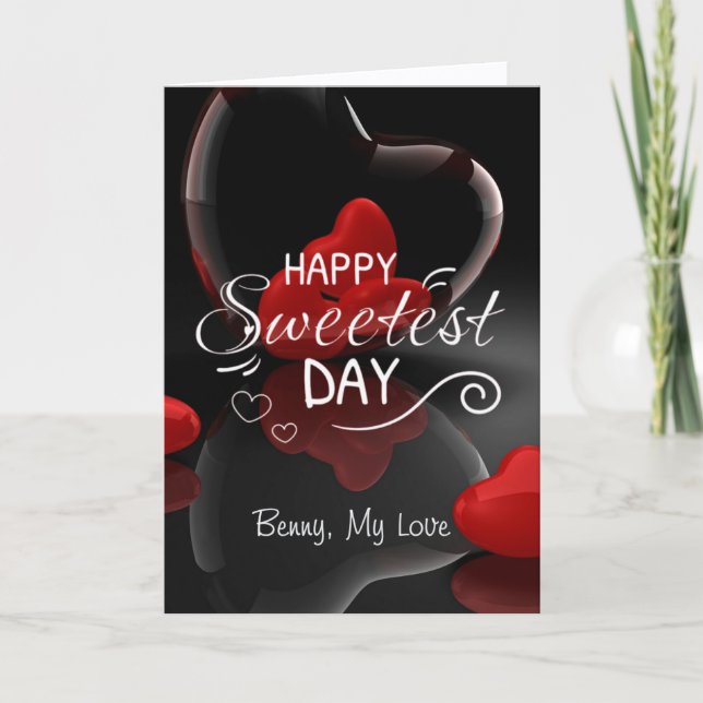 Personalized Happy Sweetest Day with Message  Card (Front)