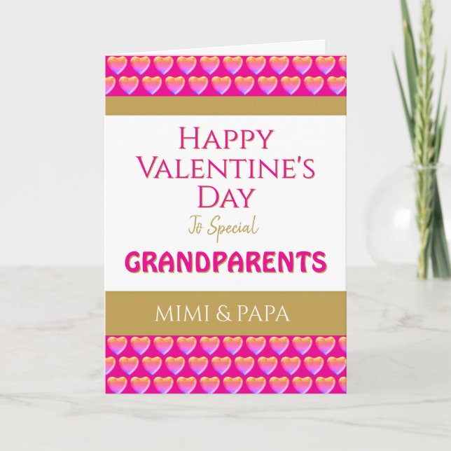 Personalized! Happy Valentine's Grandparents card (Front)
