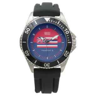 Personalized Hawaii State Flag Watch Design