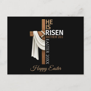 Personalized He Is Risen Happy Easter Christian Postcard