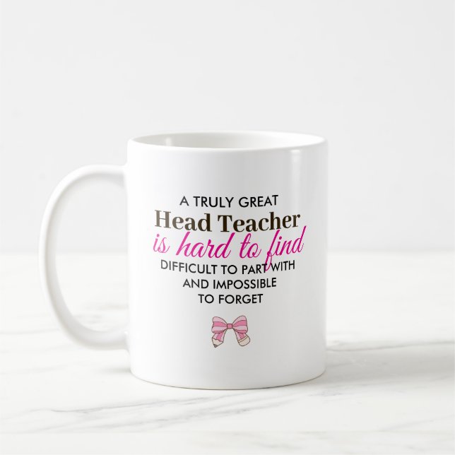 Personalized Head Teacher Appreciation Gift Coffee Mug (Left)