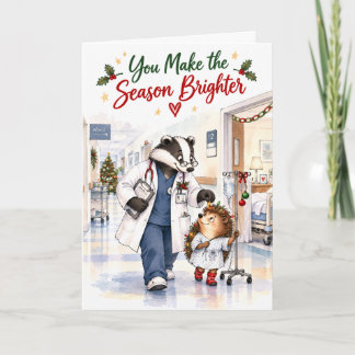 Personalized Healthcare Christmas Card