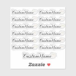 Personalized Heart Guest List – 12 Custom Name