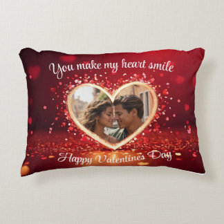 Personalized Heart Photo Frame Decorative Cushion