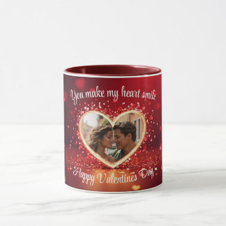 Personalized Heart Photo Frame Mug