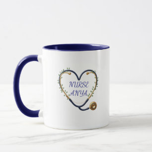 Personalized Heart Stethoscope Mug