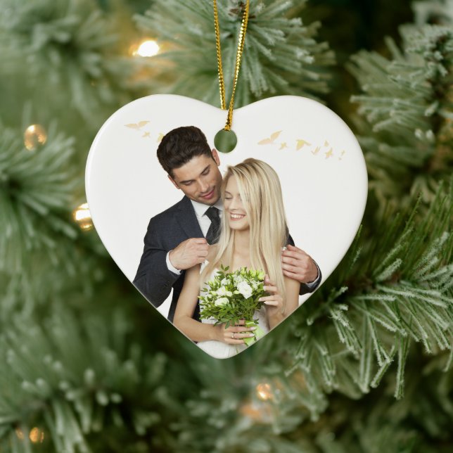 Personalized Heart Wedding Ornament (Tree)