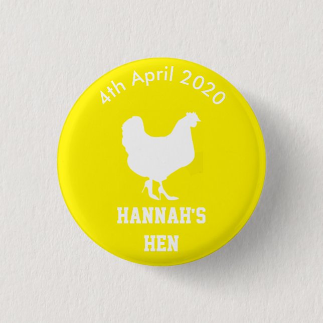 Personalized Hen Night Badge (Front)