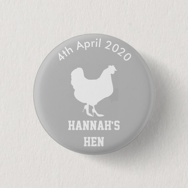 Personalized Hen Night Badge (Front)