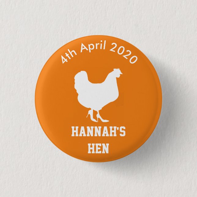 Personalized Hen Night Badge (Front)