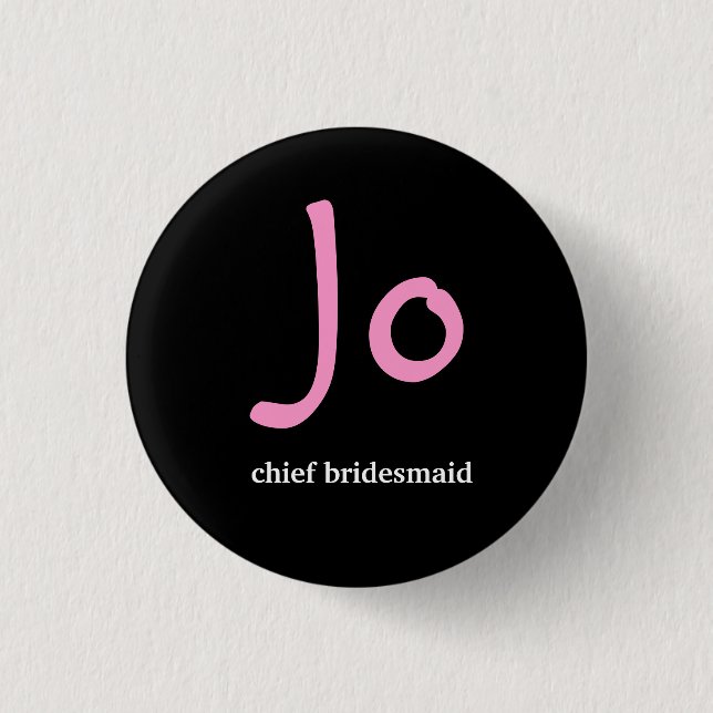 Personalized hens night button (Front)