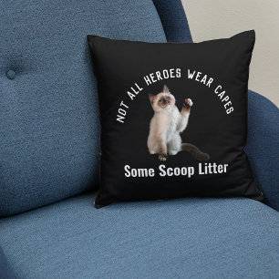 Personalized Hero Cat Dad Father's Day Gift Funny Cushion