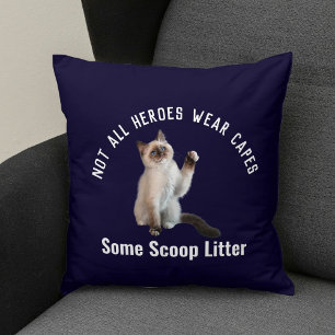 Personalized Hero Cat Dad Father's Day Gift Funny Cushion