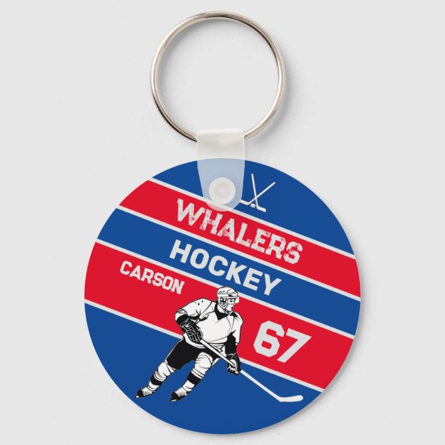 Personalized Hockey Keychain (Front)