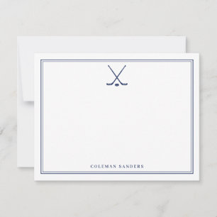 Personalized Hockey Note Card 
