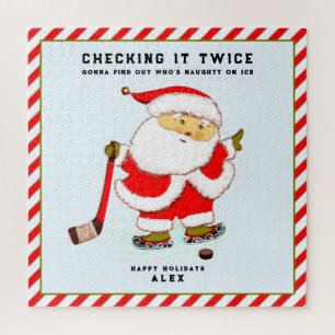 Personalized Hockey Player Gift Jigsaw Puzzle