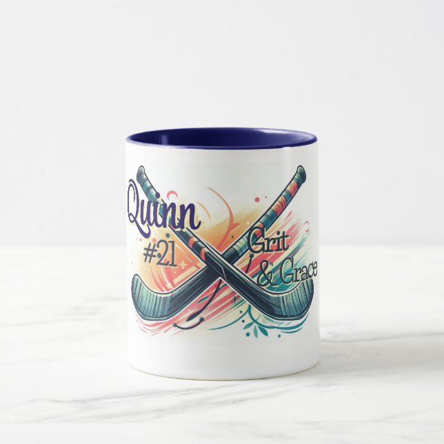 Personalized Hockey Player Mug (Center)