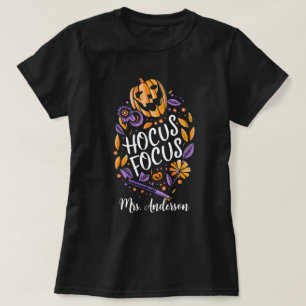 Personalized 'Hocus Focus' Teacher Halloween  T-Shirt