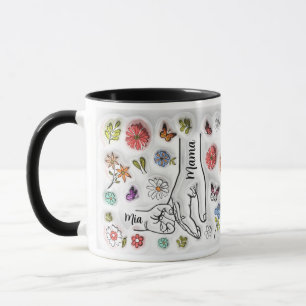 Personalized Holding Mom‘s Hand - 1 Child Mug