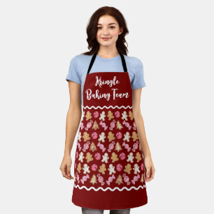 Personalized Holiday Baking Team Christmas Apron