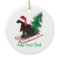 Personalized Holiday Black Lab Xmas Tree Sled