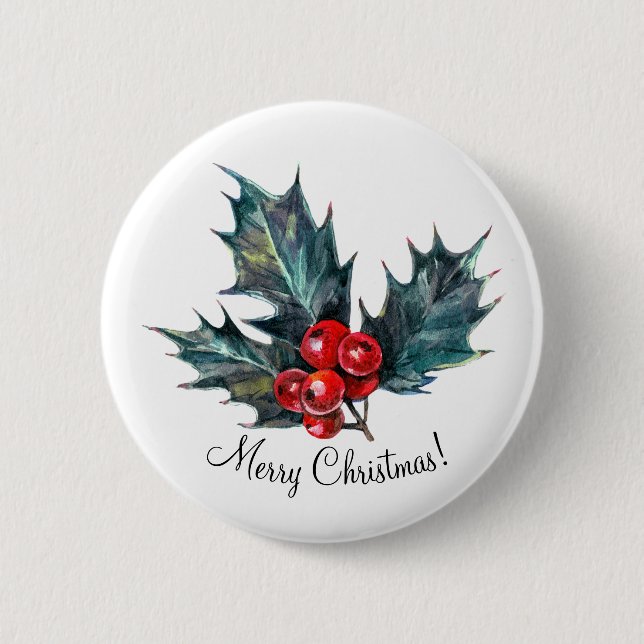 Personalized Holly Spring Christmas Pins (Front)