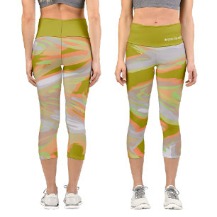 Personalized Holographic Camouflage  Capri Leggings