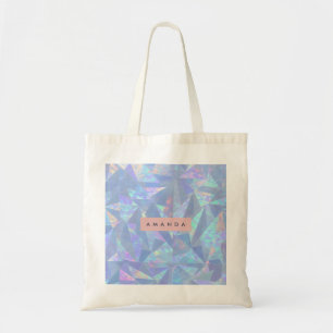 Personalized Holographic Iridescent Glass Tote Bag