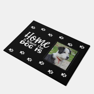 Personalized Home Is Where The Dog Is Doormat