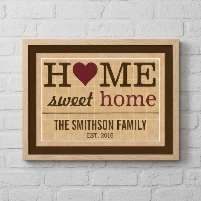 Personalized Home Sweet Home Family Welcome Poster (Creator Uploaded)