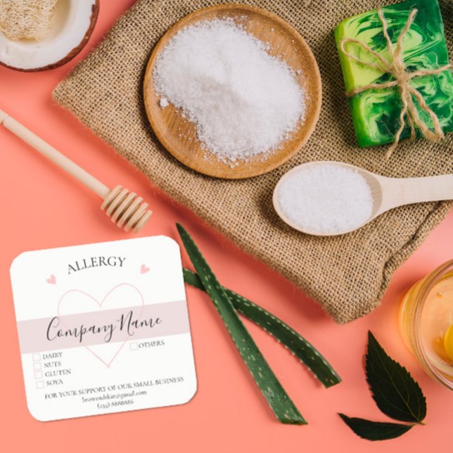 Personalized Homemade ALLERGY  Label (Creator Uploaded)