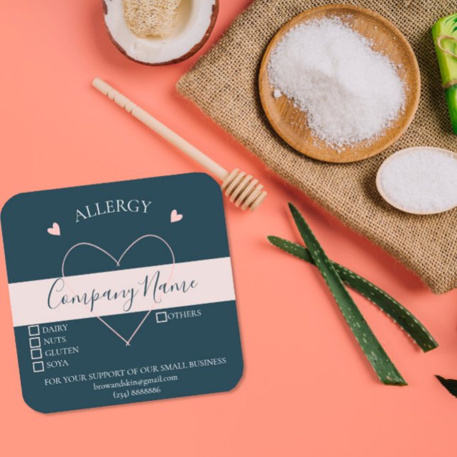 Personalized Homemade ALLERGY  Label (Creator Uploaded)