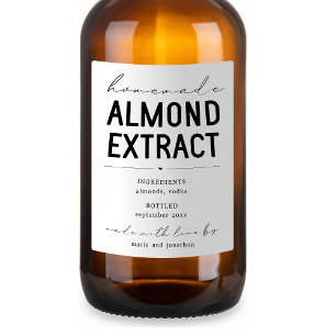 Personalized Homemade Almond Extract Label