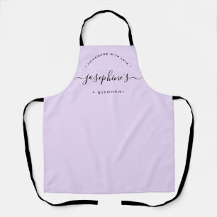 Personalized Homemade with Love Kitchen purple Apron
