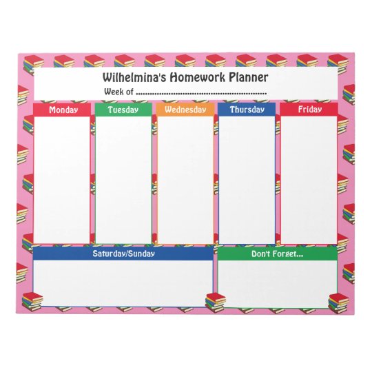 Homework agenda book picture