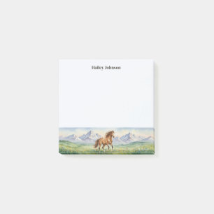 Personalized Horse Stationery Custom Name Post-it Notes
